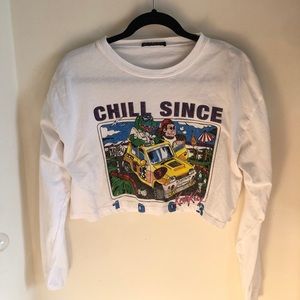 Brandy Melville Cropped Chill Since Longsleeve